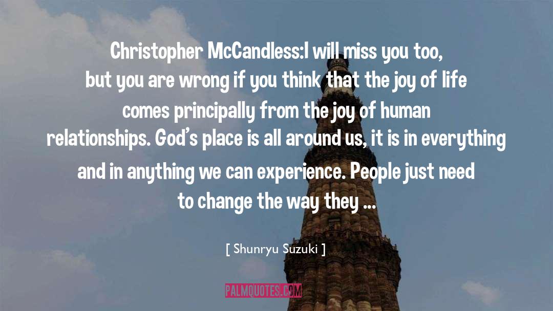 Christopher Mccandless quotes by Shunryu Suzuki