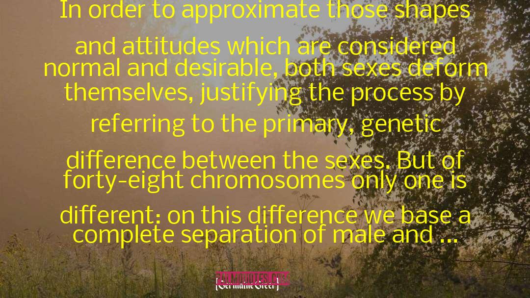 Chromosomes quotes by Germaine Greer