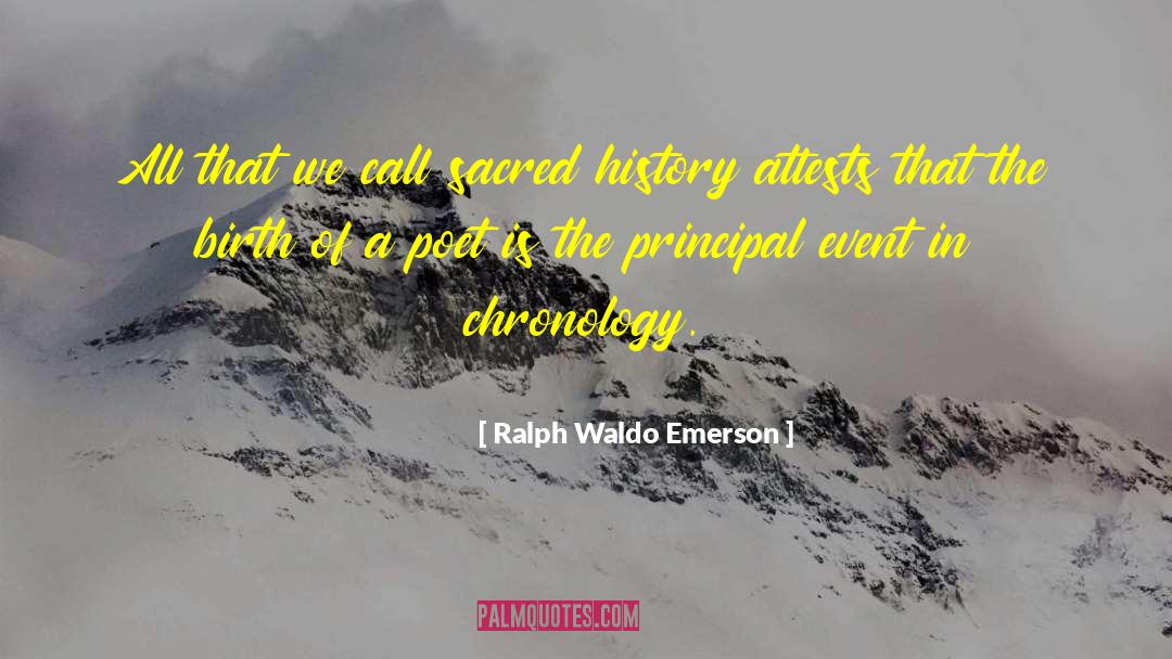 Chronology quotes by Ralph Waldo Emerson