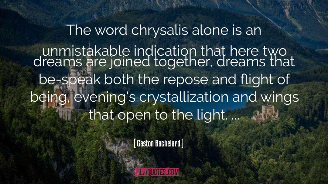 Chrysalis quotes by Gaston Bachelard