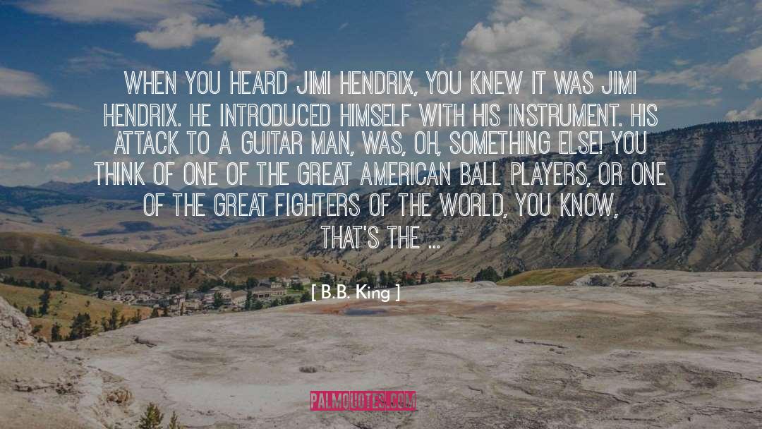 Chucking Guitar quotes by B.B. King