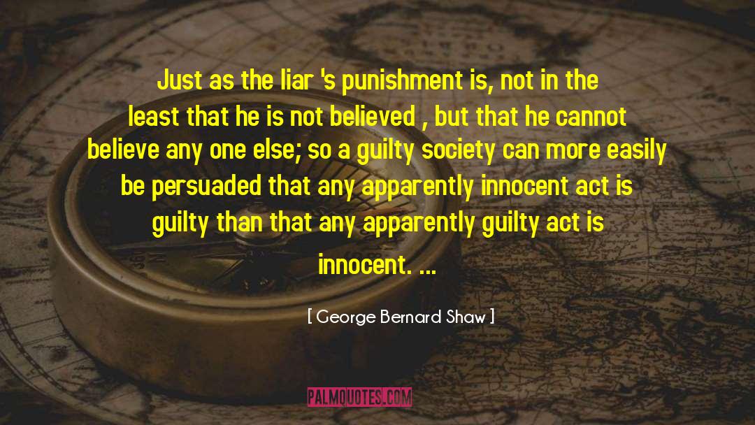 Chunked Guilty quotes by George Bernard Shaw