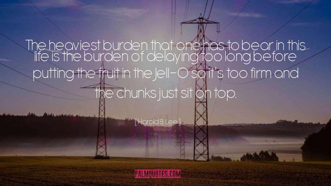 Chunks quotes by Harold B. Lee