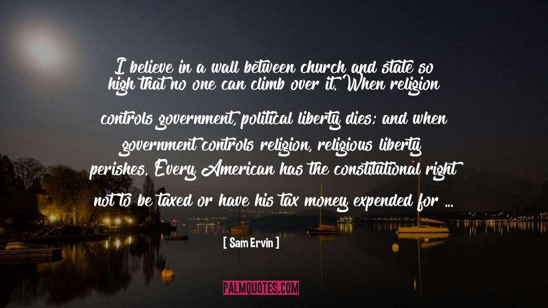 Church And State quotes by Sam Ervin