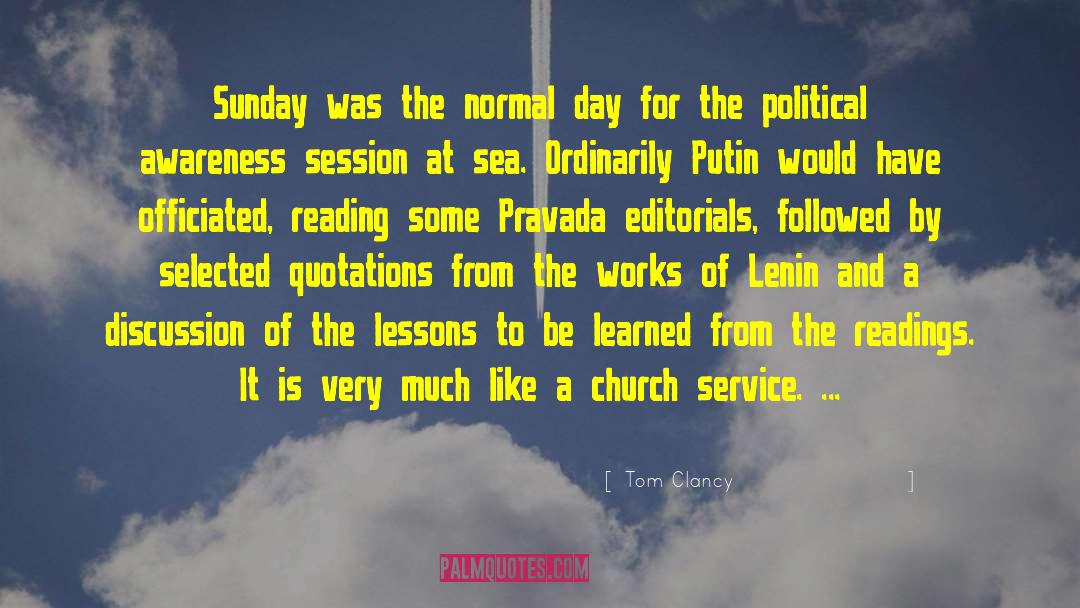 Church Service quotes by Tom Clancy