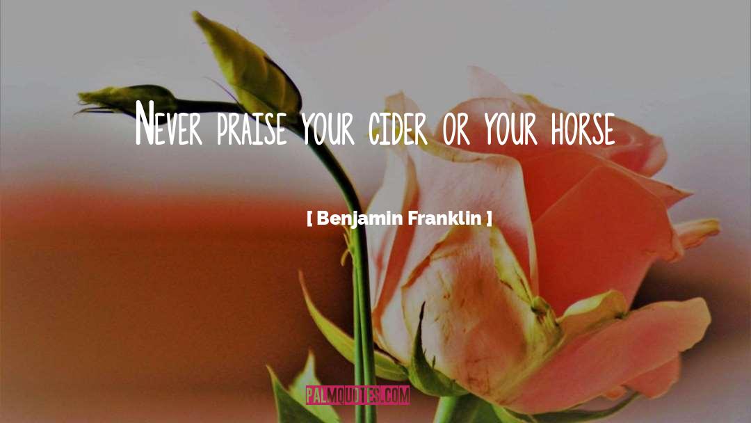 Cider quotes by Benjamin Franklin