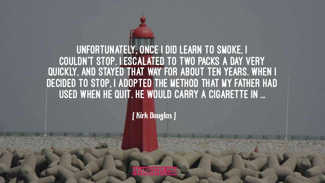 Cigarette quotes by Kirk Douglas