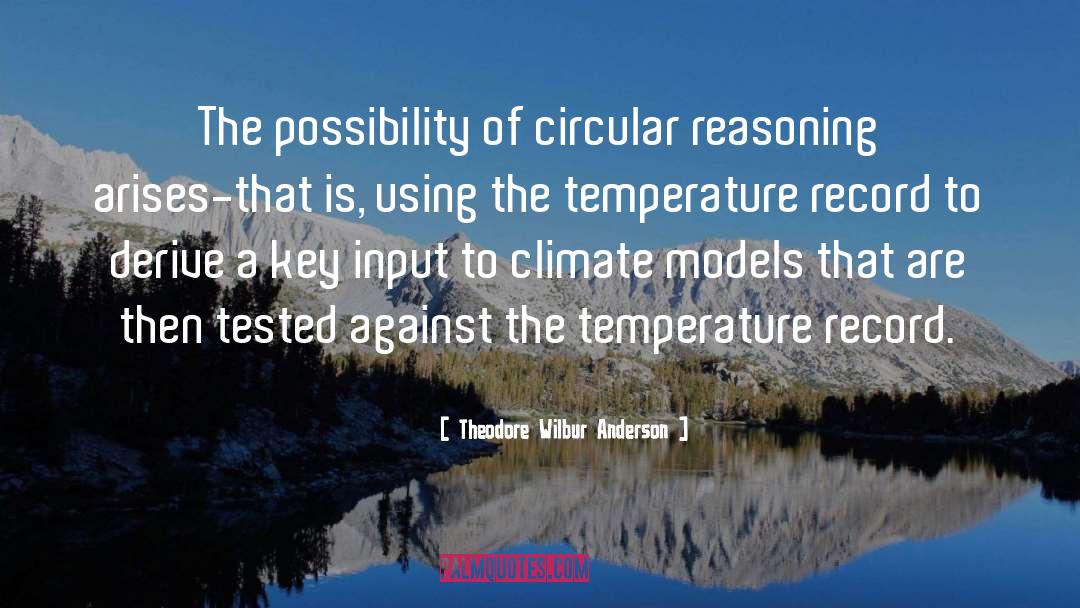 Circular Reasoning quotes by Theodore Wilbur Anderson