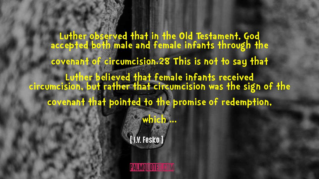 Circumcision quotes by J.V. Fesko