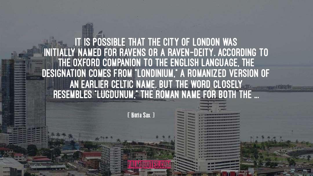 City Of London quotes by Boria Sax