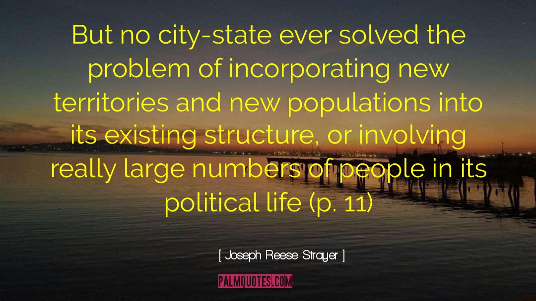 City State quotes by Joseph Reese Strayer