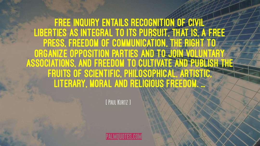 Civil Liberties And Rights quotes by Paul Kurtz