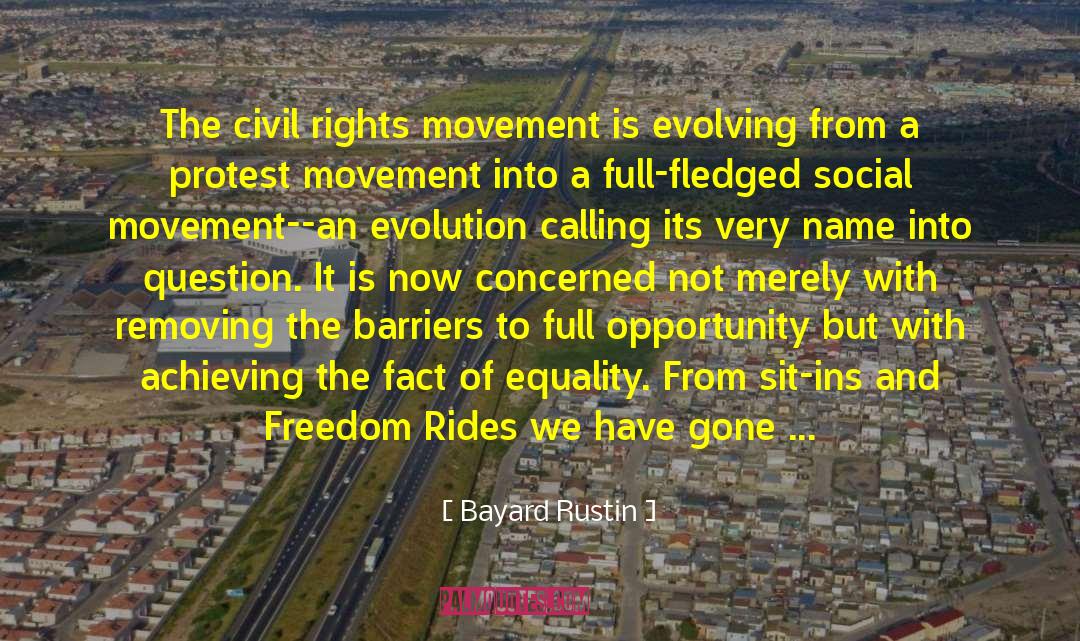 Civil Rights Act quotes by Bayard Rustin