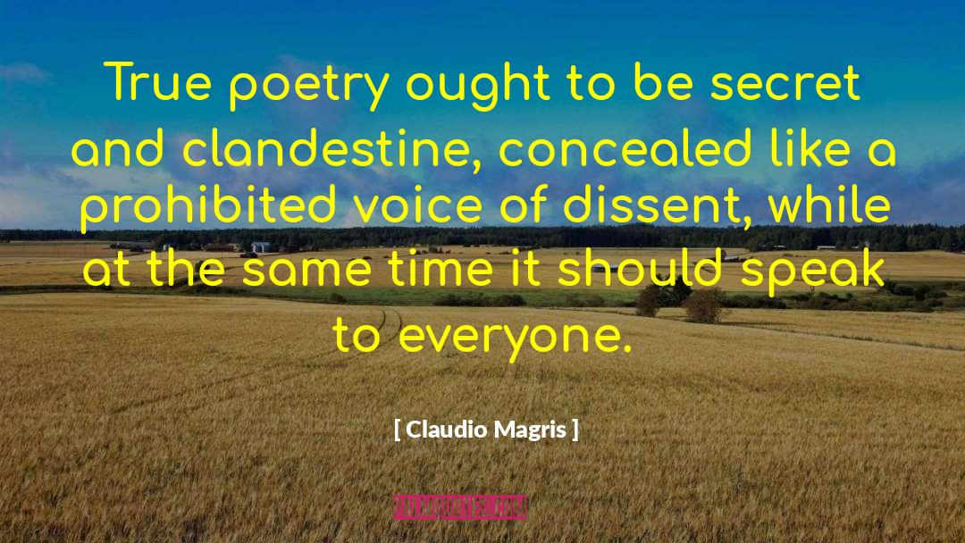 Clandestine quotes by Claudio Magris