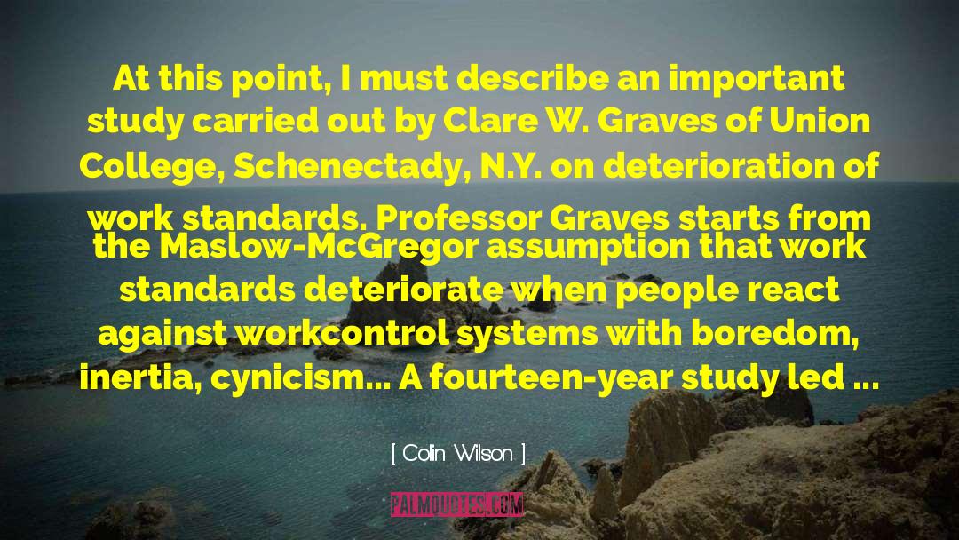 Clare Graves quotes by Colin Wilson
