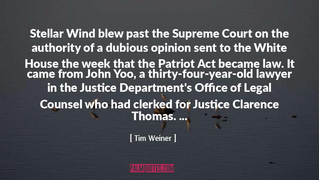 Clarence Thomas quotes by Tim Weiner