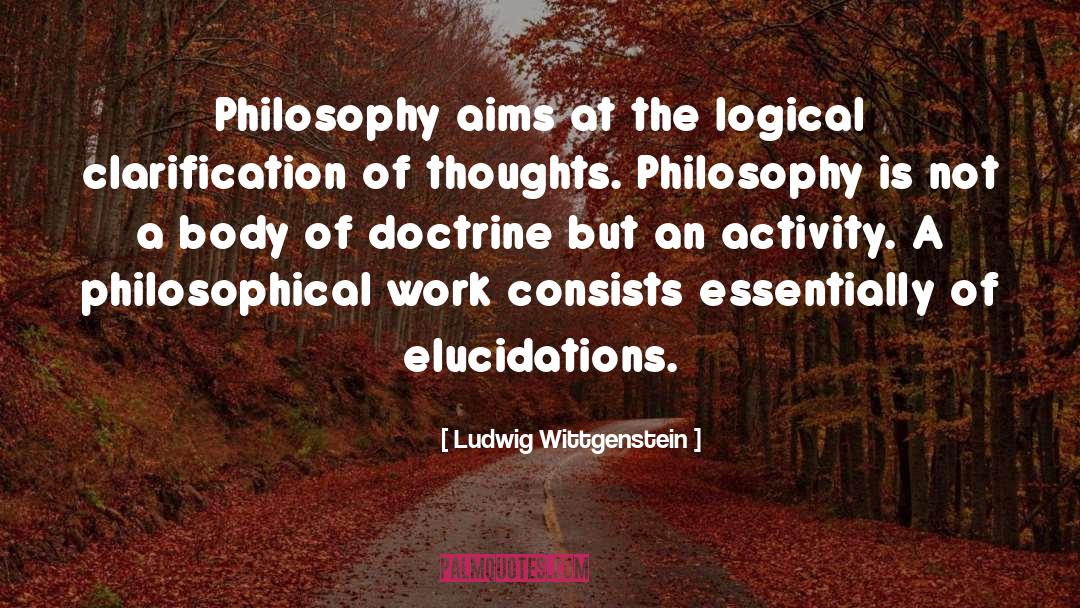 Clarification quotes by Ludwig Wittgenstein