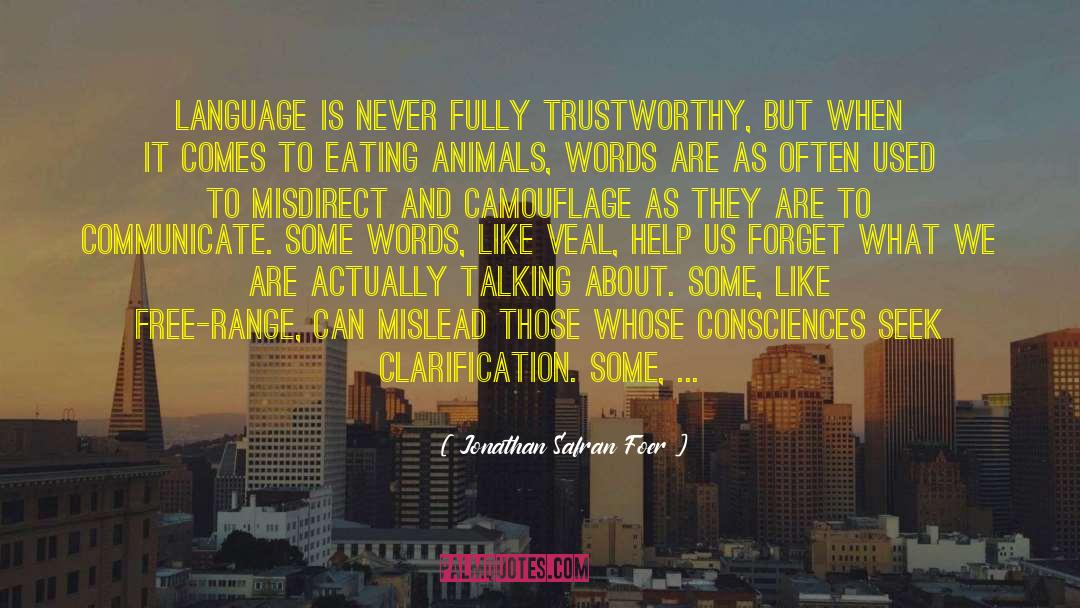 Clarification quotes by Jonathan Safran Foer