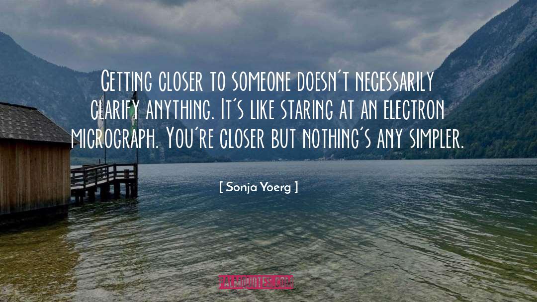 Clarify quotes by Sonja Yoerg