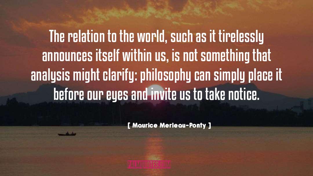 Clarify quotes by Maurice Merleau-Ponty