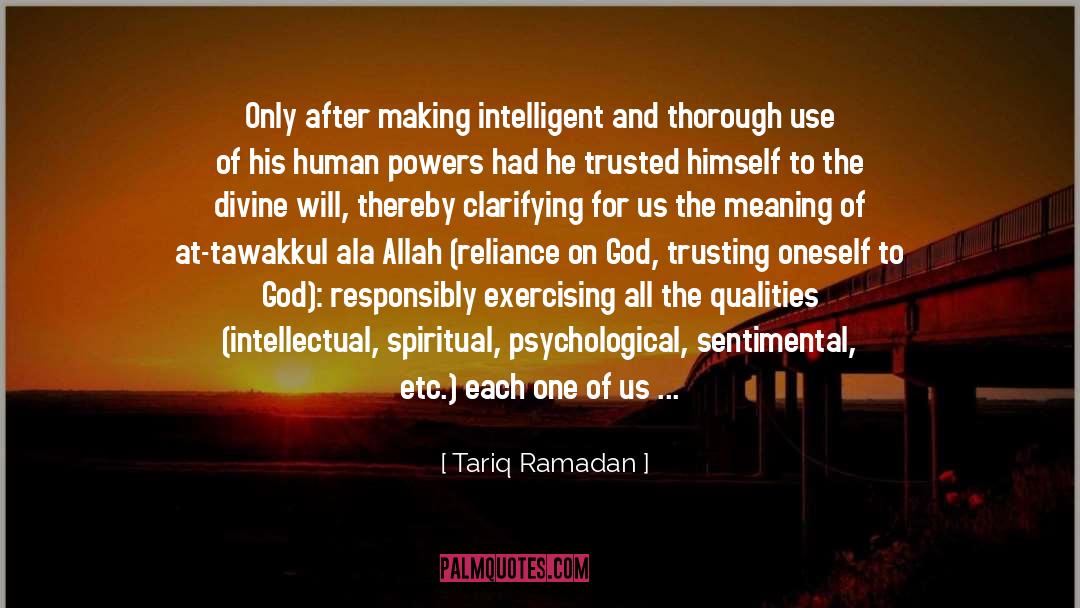 Clarifying quotes by Tariq Ramadan