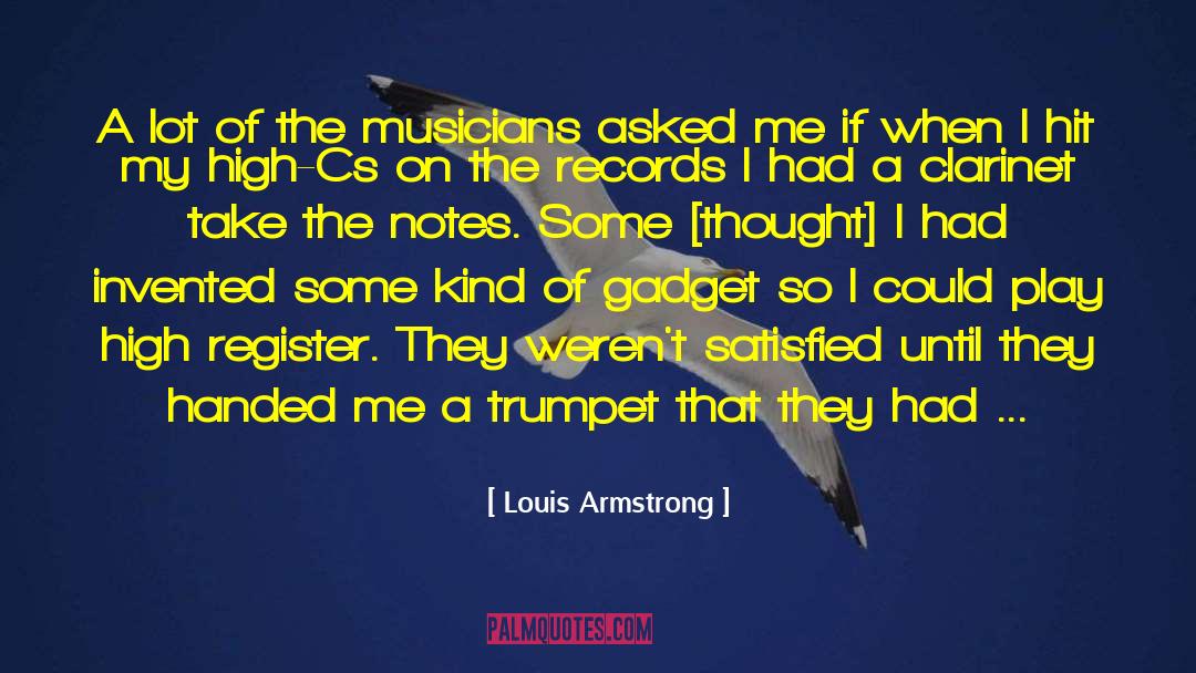 Clarinet quotes by Louis Armstrong