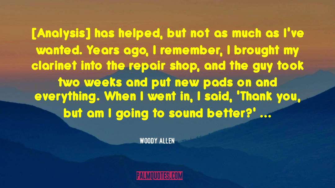 Clarinet quotes by Woody Allen
