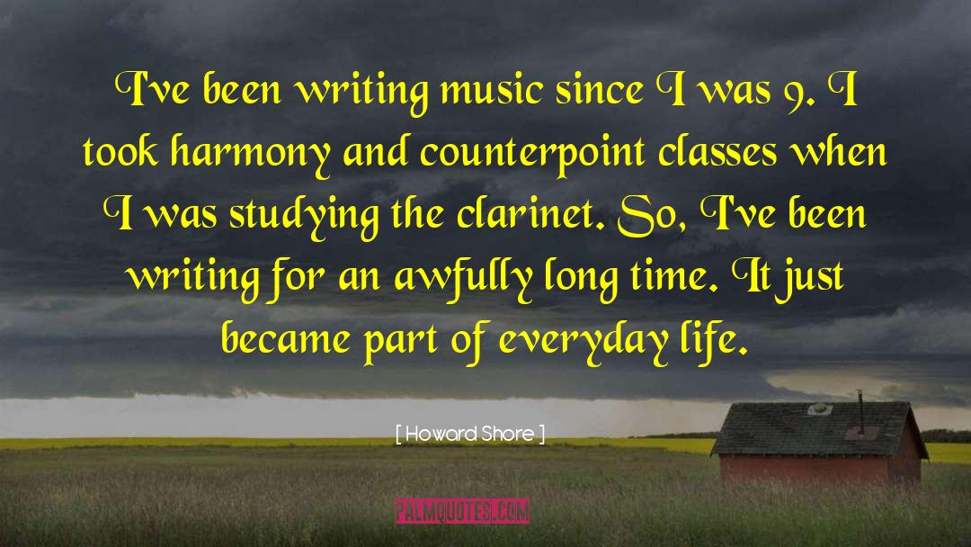 Clarinet quotes by Howard Shore