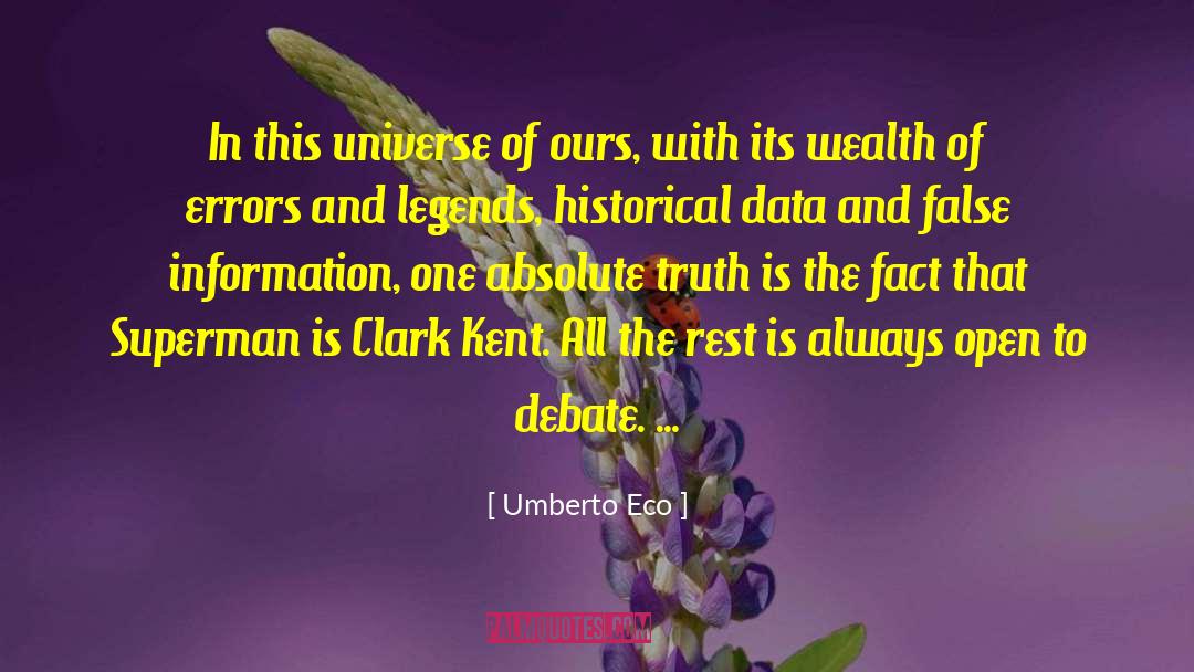 Clark Kent Lana Lang quotes by Umberto Eco