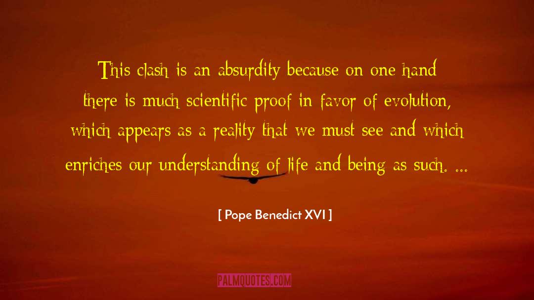 Clash quotes by Pope Benedict XVI