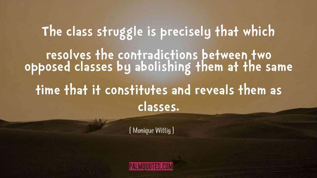 Class Struggle quotes by Monique Wittig