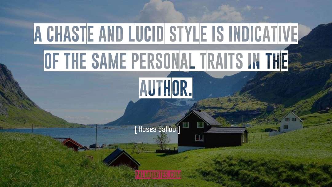 Classic Style quotes by Hosea Ballou