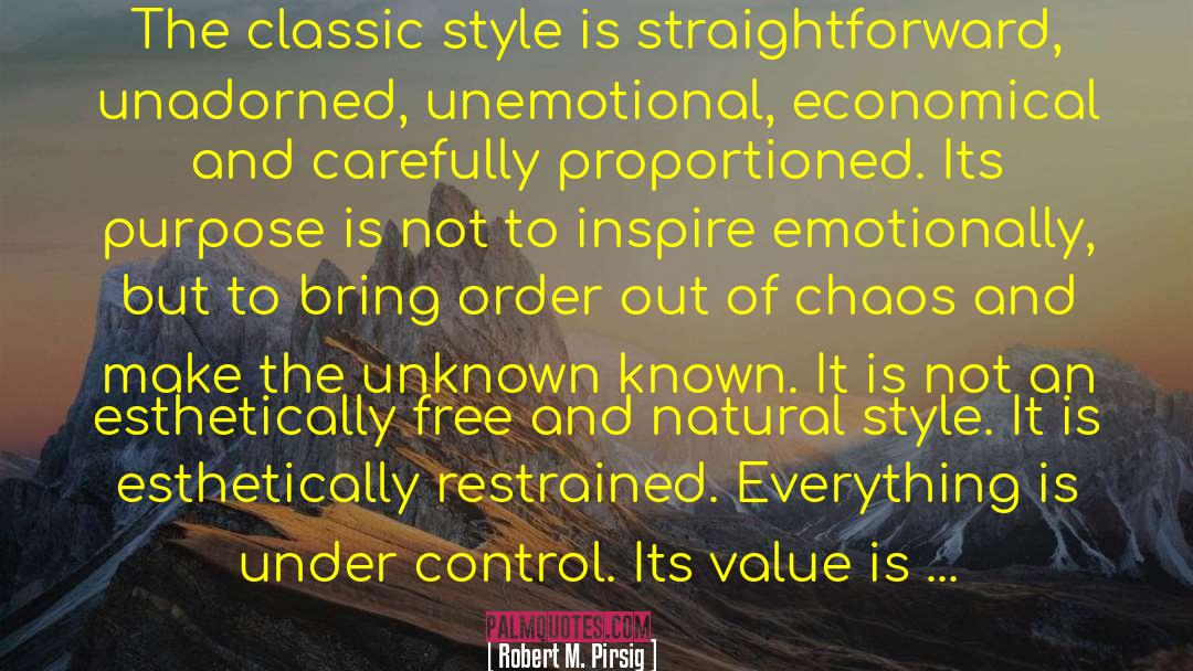 Classic Style quotes by Robert M. Pirsig