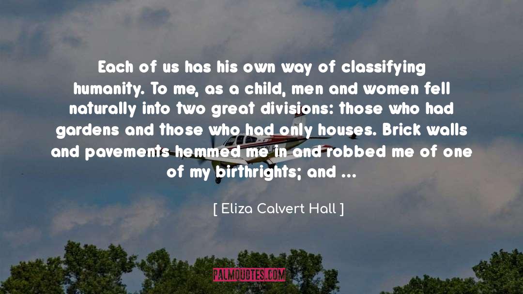 Classifying quotes by Eliza Calvert Hall