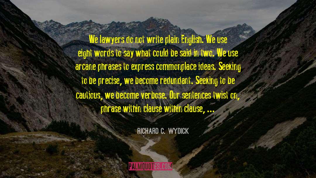 Clause quotes by Richard C. Wydick