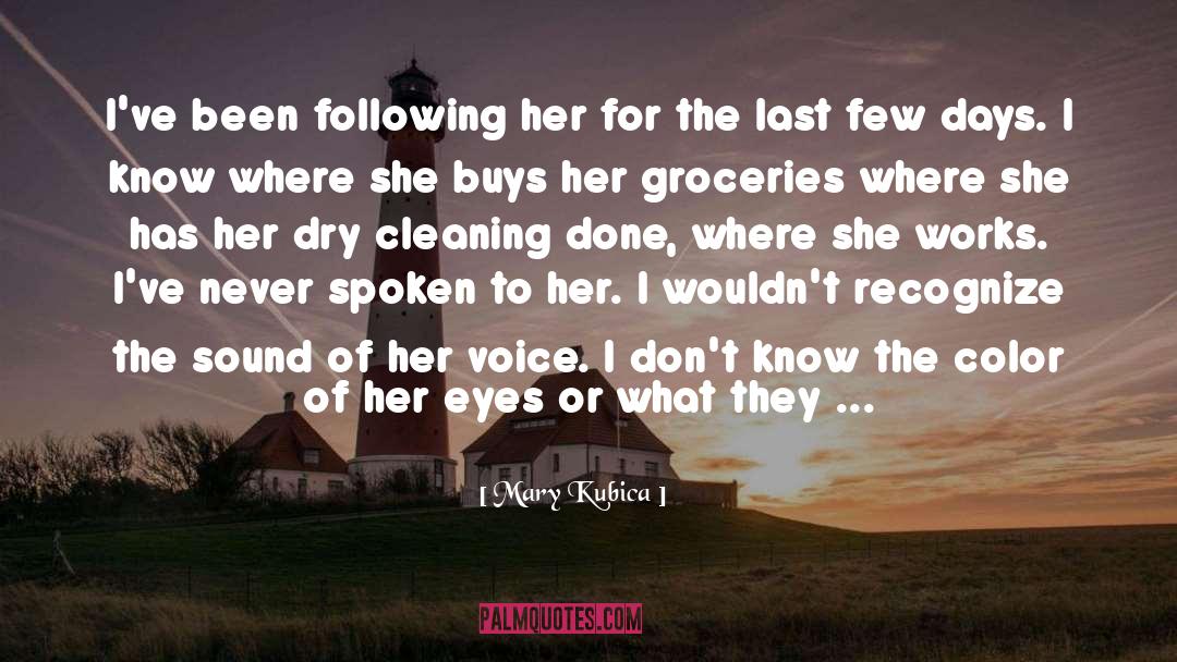 Cleaning quotes by Mary Kubica