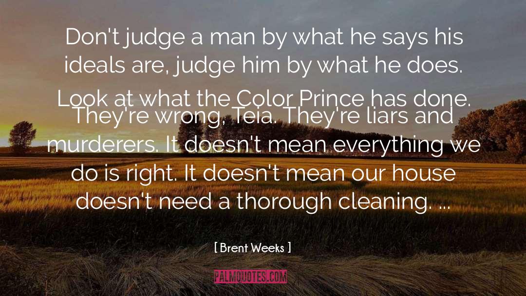 Cleaning quotes by Brent Weeks