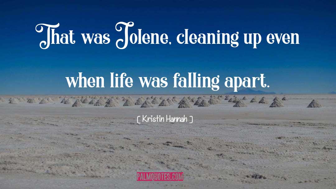 Cleaning Up quotes by Kristin Hannah