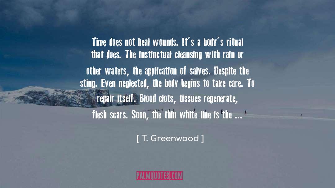 Cleansing quotes by T. Greenwood