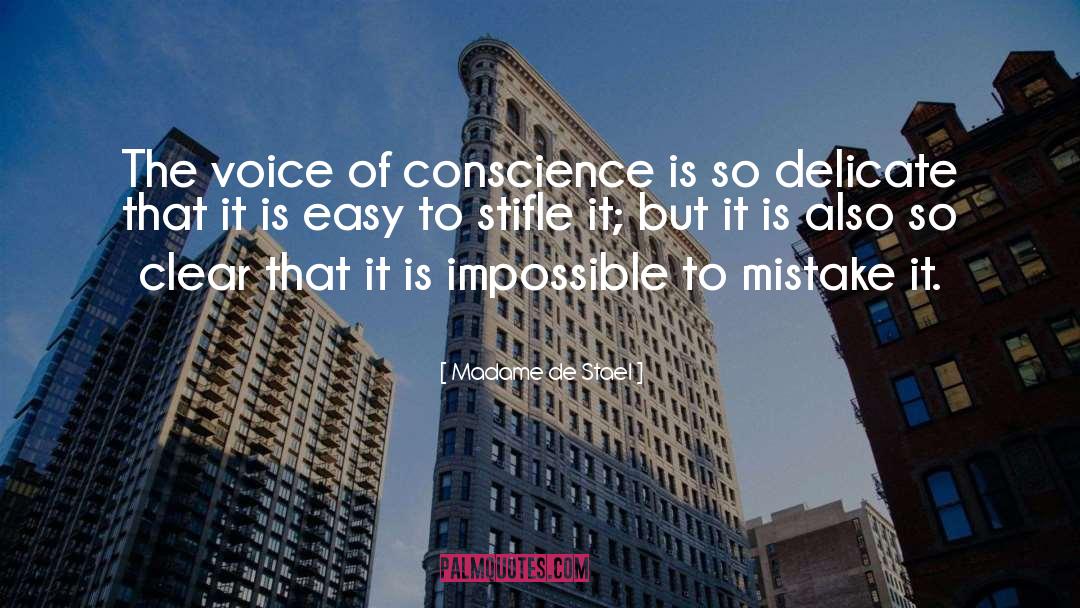 Clear Conscience quotes by Madame De Stael