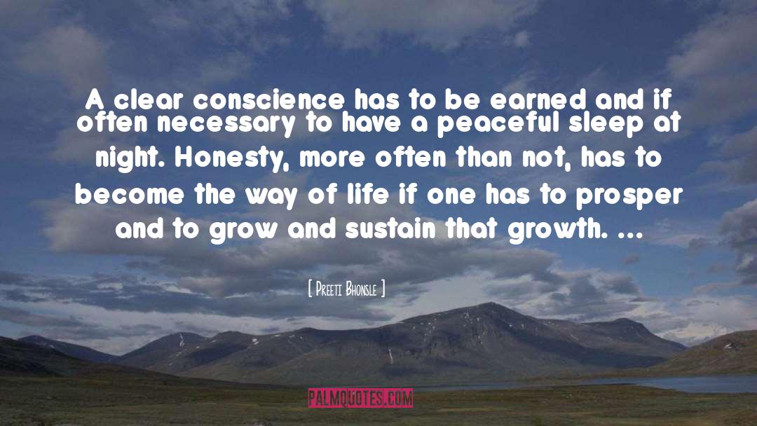 Clear Conscience quotes by Preeti Bhonsle