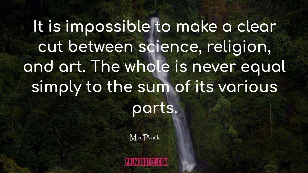 Clear Cut quotes by Max Planck