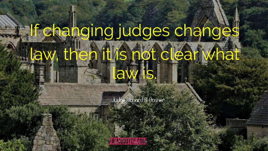 Clear Cutting quotes by Judge Richard A. Posner