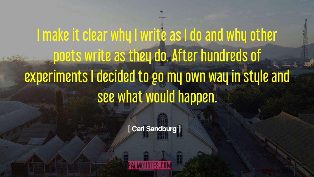 Clear Writing quotes by Carl Sandburg