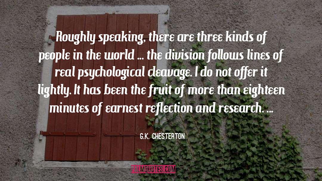 Cleavage quotes by G.K. Chesterton