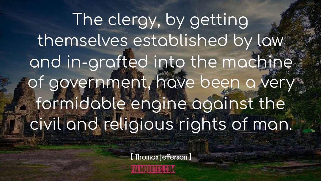Clergy quotes by Thomas Jefferson