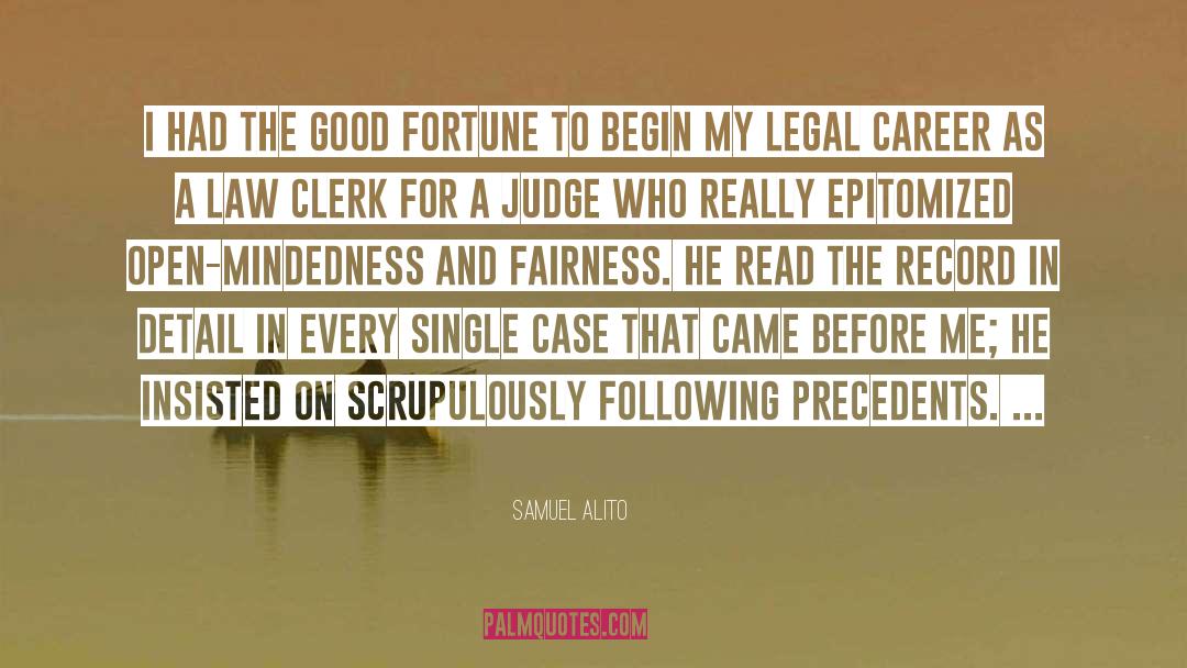 Clerk quotes by Samuel Alito