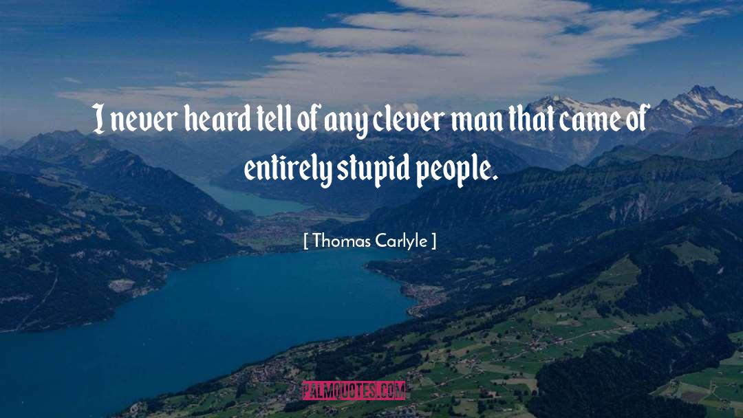 Clever Man quotes by Thomas Carlyle