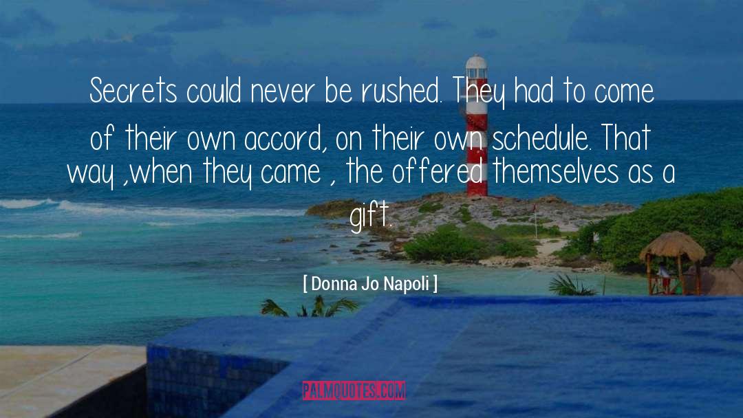 Clijsters Schedule quotes by Donna Jo Napoli