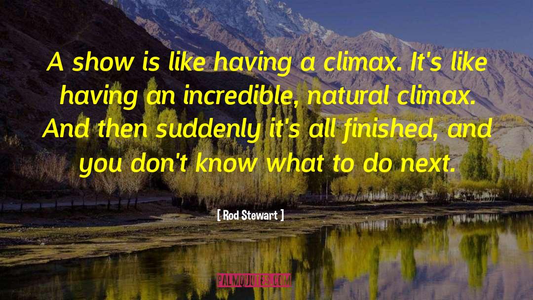 Climax quotes by Rod Stewart